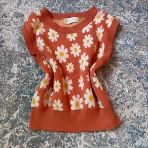 Orange floral altard state sweater